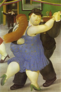 Fernando Botero Painting - Los bailarines Fernando Botero
